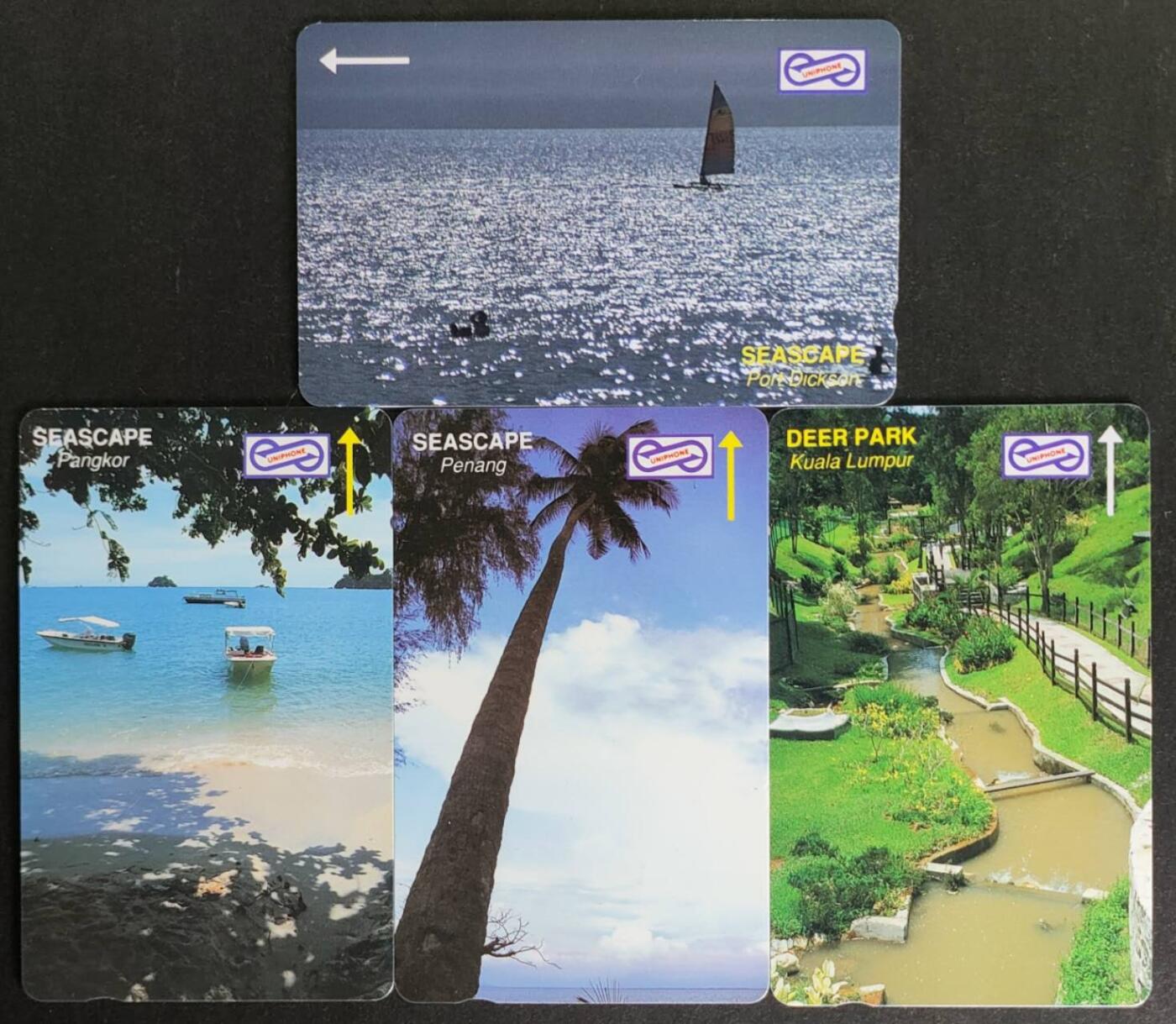 公藏第57期裸卡拍卖 马来西亚GPT新卡（风景）4全品好。