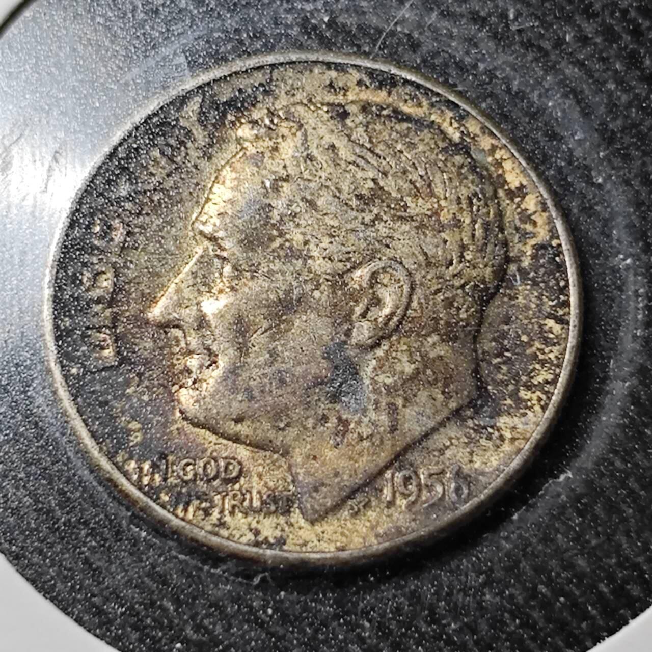 KK钱币收藏小铺  （套币 批量/好品散币 银币）专场  2月预留时间 周末发货   1956美国10分银币