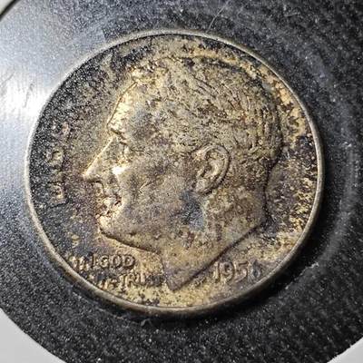 KK钱币收藏小铺  （套币 批量/好品散币 银币）专场  2月预留时间 周末发货 -   1956美国10分银币