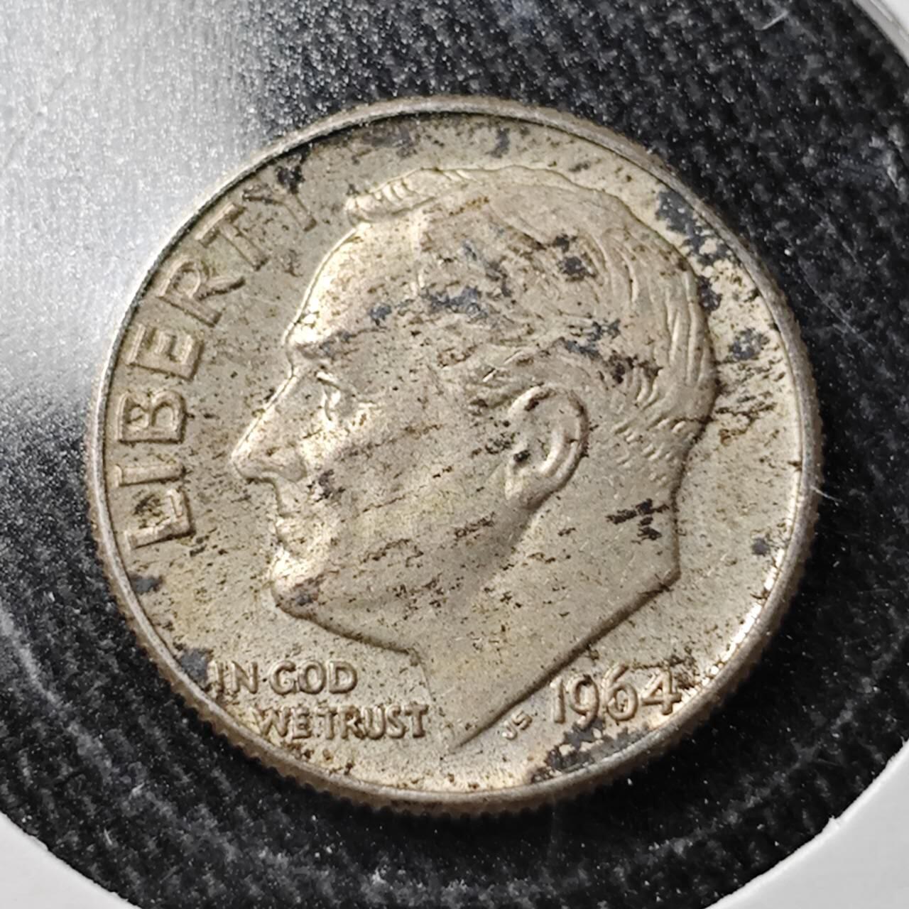 KK钱币收藏小铺  （套币 批量/好品散币 银币）专场  2月预留时间 周末发货  1964美国10分银币