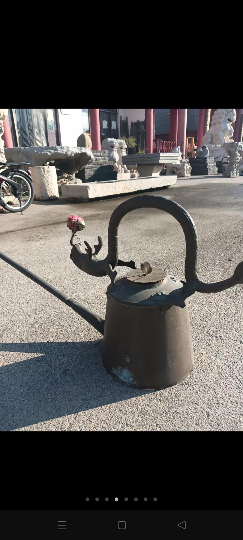 下乡收到铜长嘴壶，品相如图，尺寸大