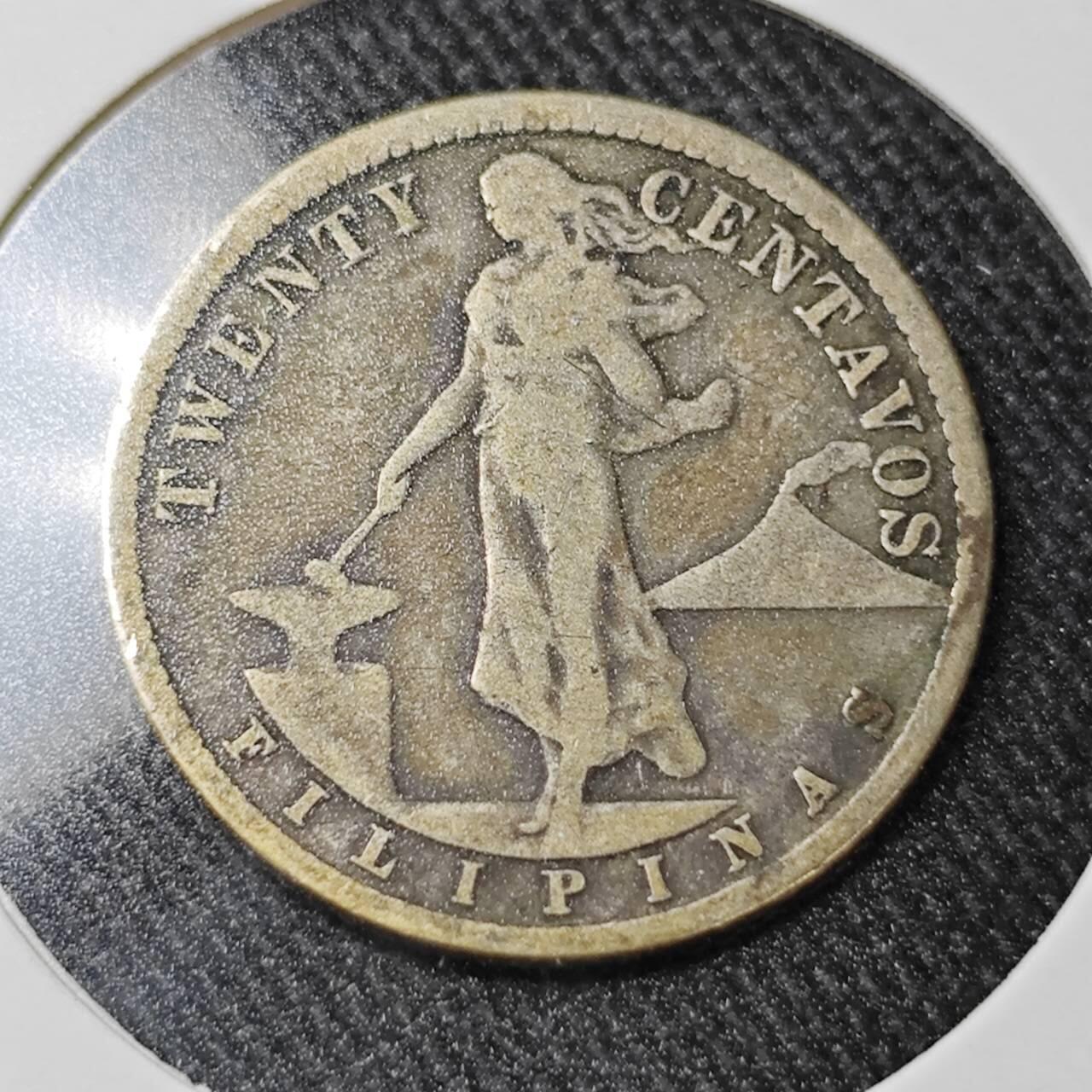 KK钱币收藏小铺  （套币 批量/好品散币 银币）专场  2月预留时间 周末发货  1917英属菲律宾20分银币