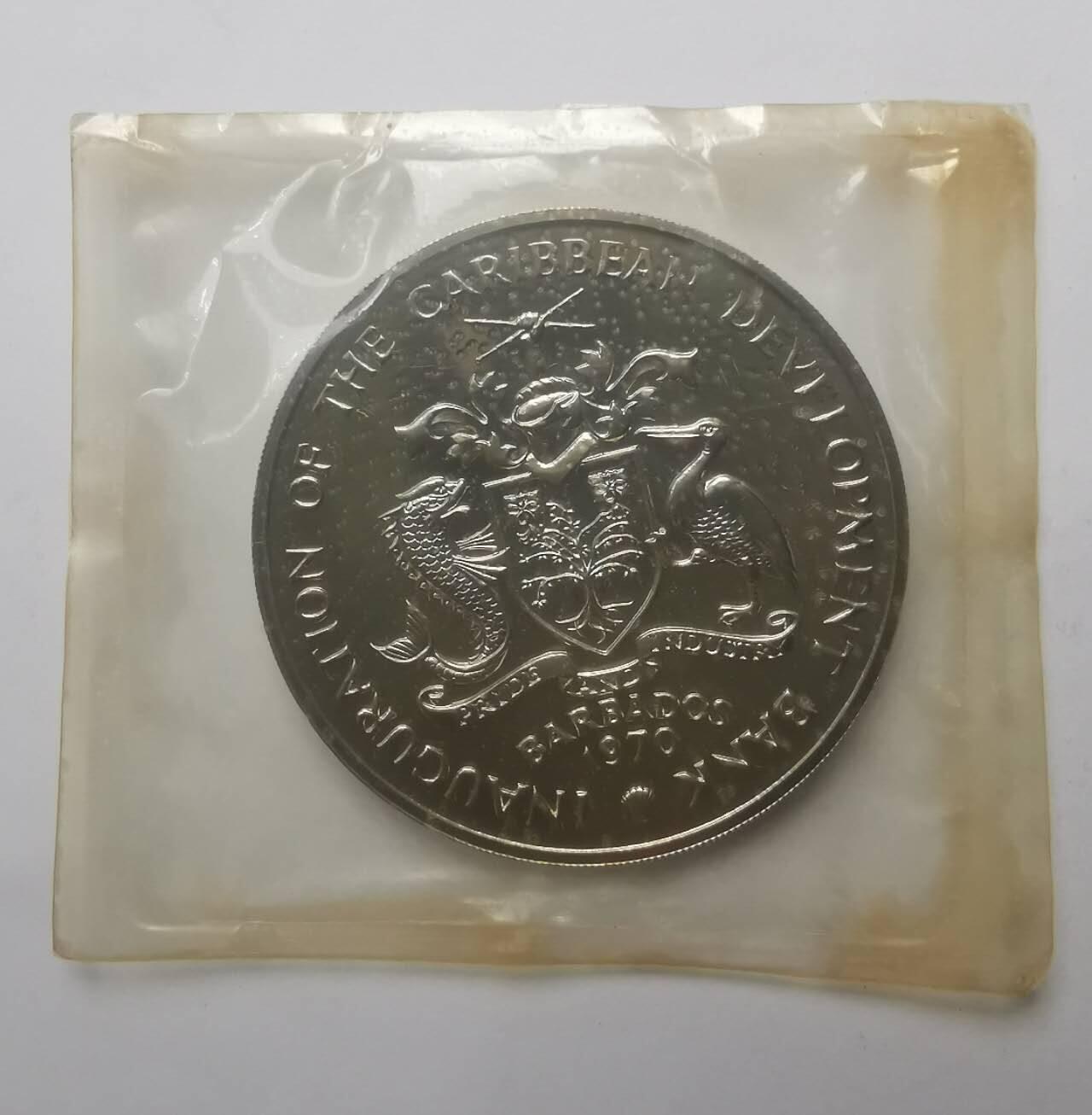巨藏钱币第六期硬币场10月19号20点开拍 巴巴多斯1970年4元FAO香蕉币