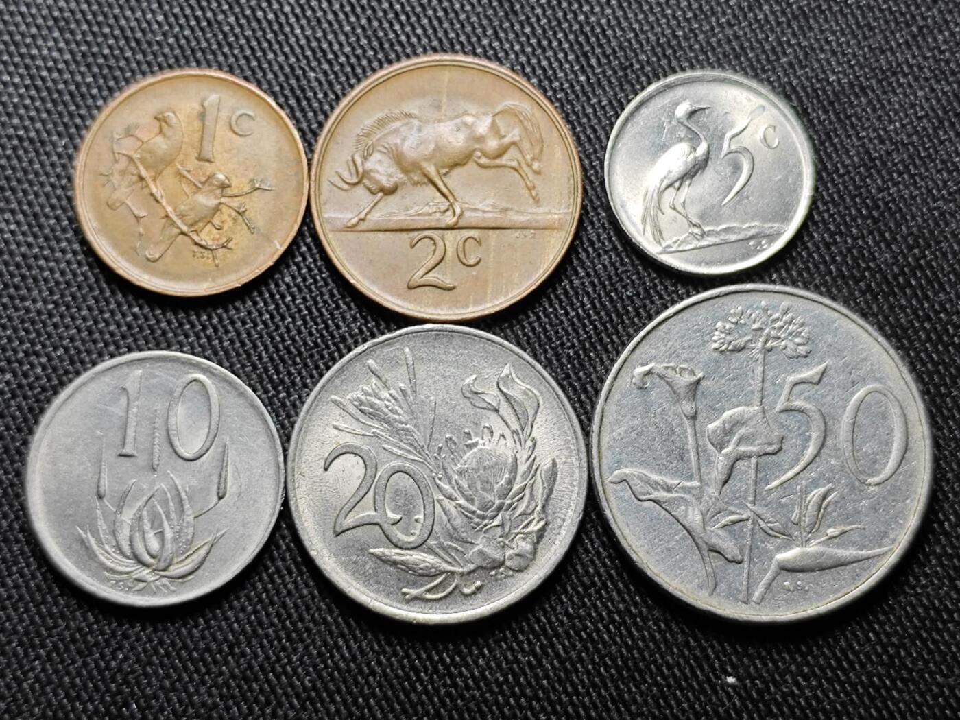 KK钱币收藏小铺  （套币 批量/好品散币 银币）专场  2月预留时间 周末发货  1976南非总统福歇 大小面值一组