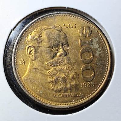 KK钱币收藏小铺  （套币 批量/好品散币 银币）专场  2月预留时间 周末发货 -  1985墨西哥100比索 好品