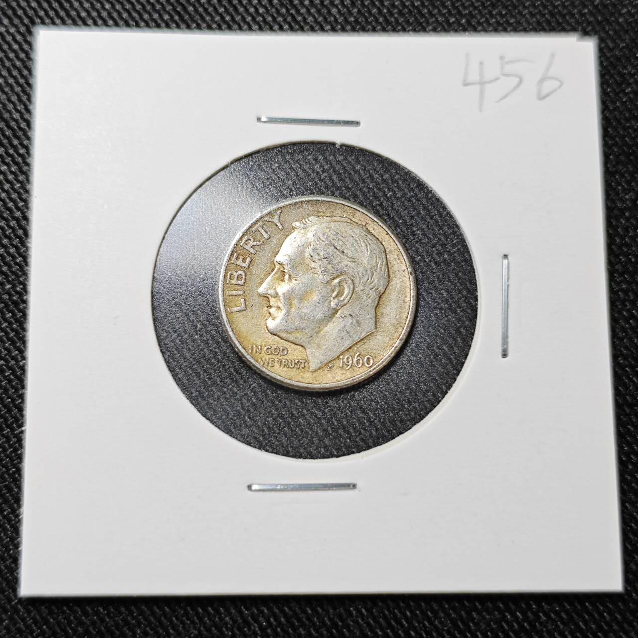 KK钱币收藏小铺  （套币 批量/好品散币 银币）专场  2月预留时间 周末发货   1960美国10分银币
