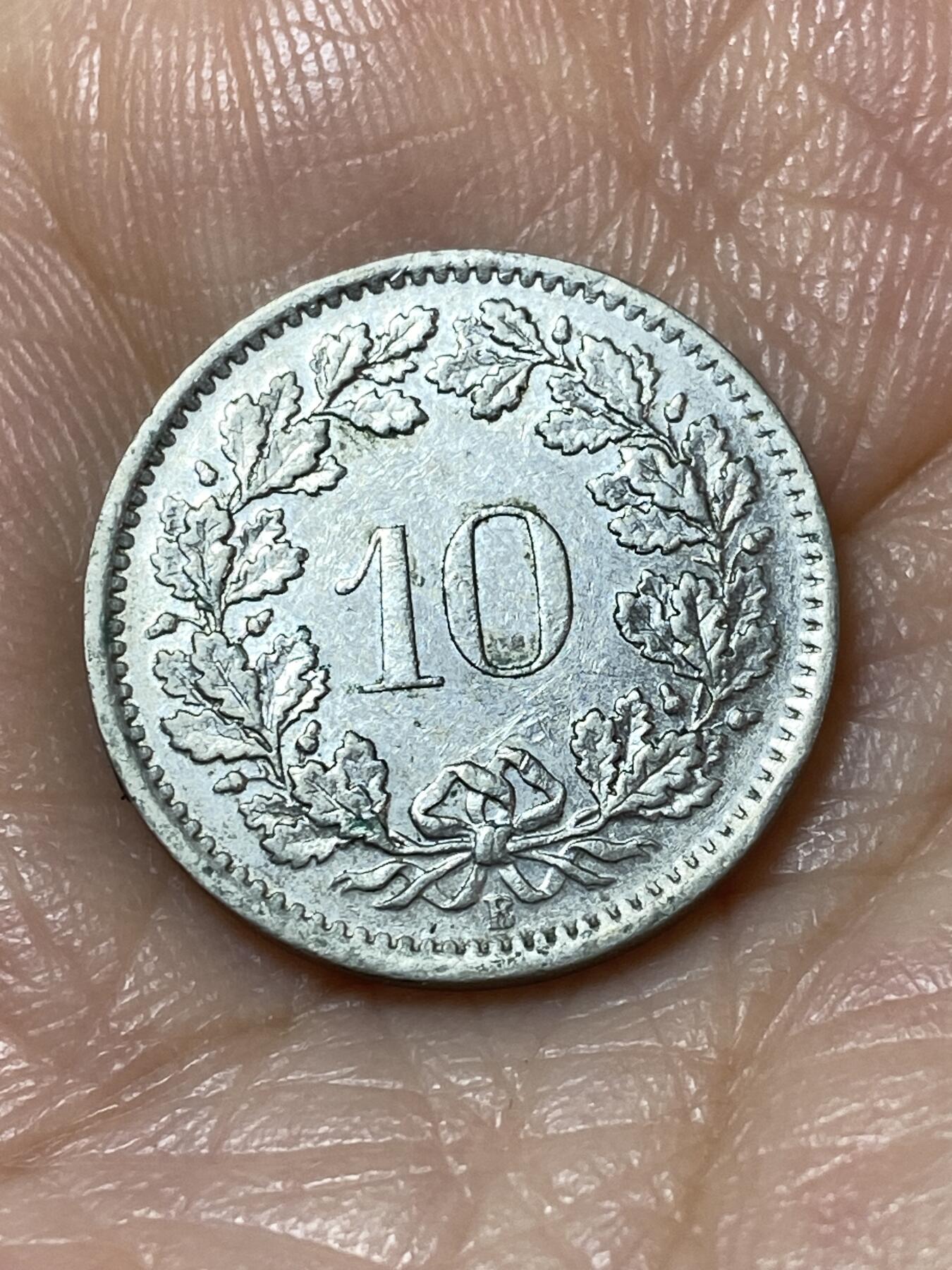 2025年第一百一十三场(总第一百三十九场）瑞士辅币专场(免佣金) 瑞士🇨🇭1965年10分(第二版，B标伯尔尼造)
