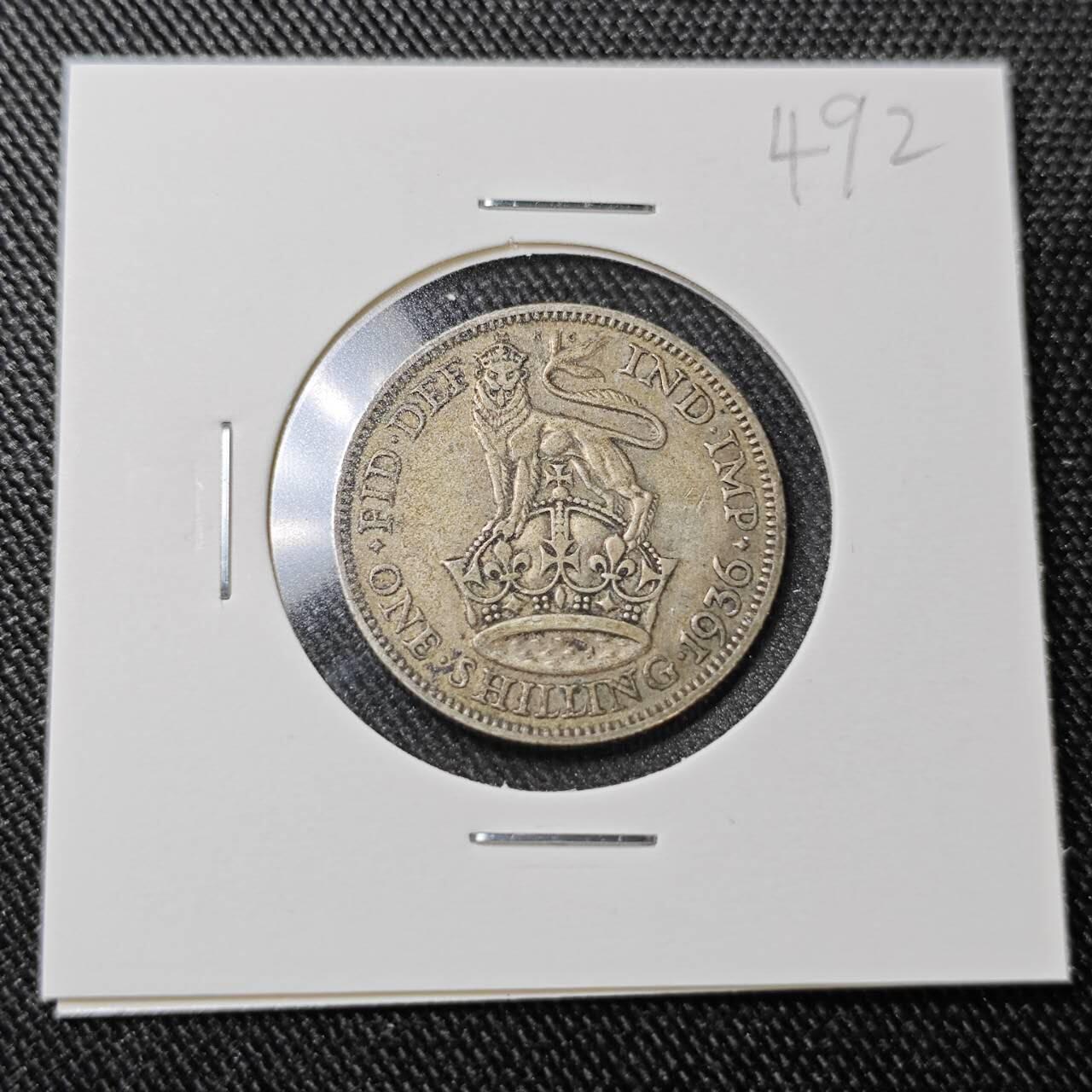 KK钱币收藏小铺  （套币 批量/好品散币 银币）专场  2月预留时间 周末发货  1936英国1先令银币