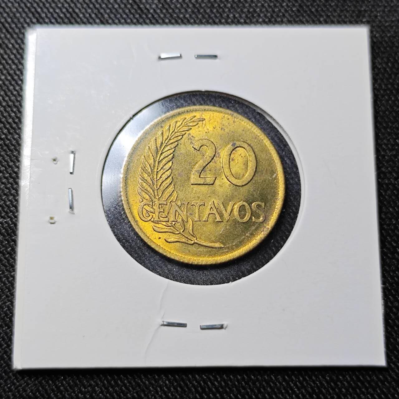 KK钱币收藏小铺  （套币 批量/好品散币 银币）专场  2月预留时间 周末发货  1961秘鲁20分铜币 好品