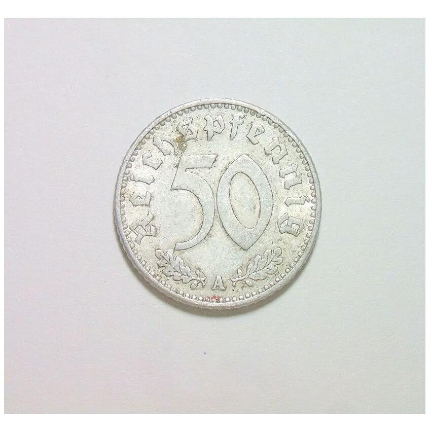德国第三帝国1939年A版50芬尼 带原光