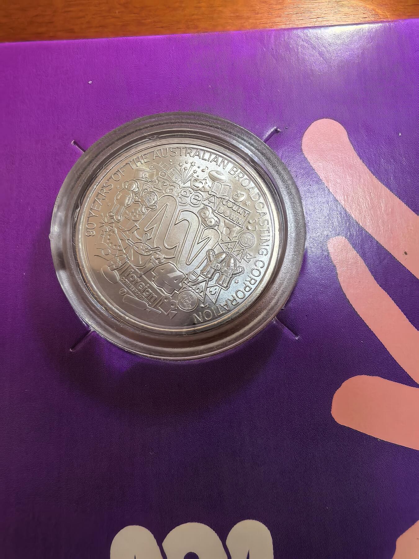 长老汇蛇年精选第六十三场拍卖 2022澳大利亚纪念ABC（国家广播机构）90周年20分铜镍币，卡装，3万枚