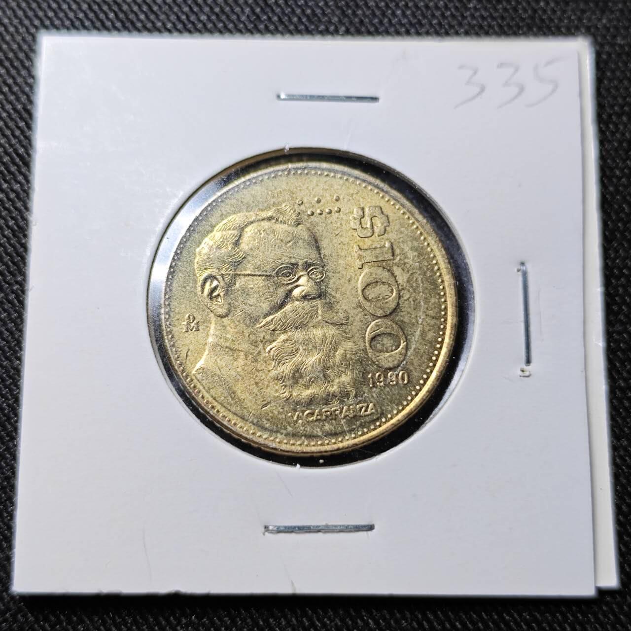 KK钱币收藏小铺  （套币 批量/好品散币 银币）专场  2月预留时间 周末发货  1990墨西哥100比索 好品