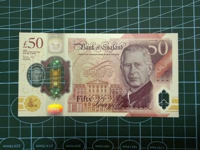 【炜奕收藏】，第四十七期 - 英国查尔斯50镑，UNC品相，号码无47