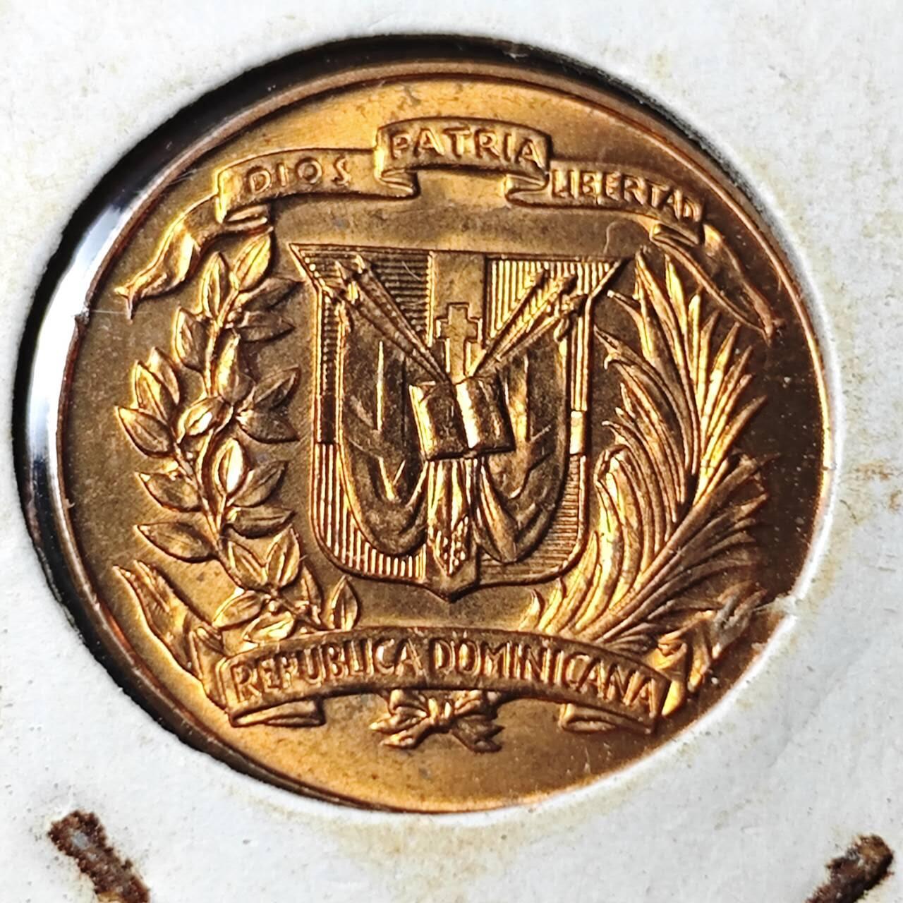KK钱币收藏小铺  （套币 批量/好品散币 银币）专场  2月预留时间 周末发货  1957多米尼加1分铜币 少见好品