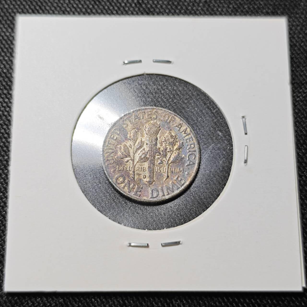 KK钱币收藏小铺  （套币 批量/好品散币 银币）专场  2月预留时间 周末发货  1964美国10分银币 带彩漂亮