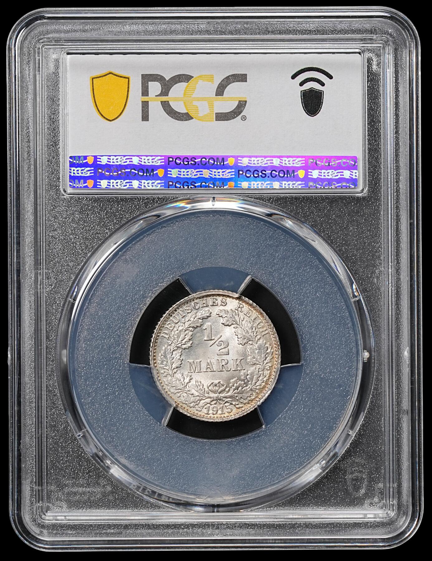修遠堂世界钱币第八十九期 PCGS MS67 1915年德国1/2马克银币 F厂铭