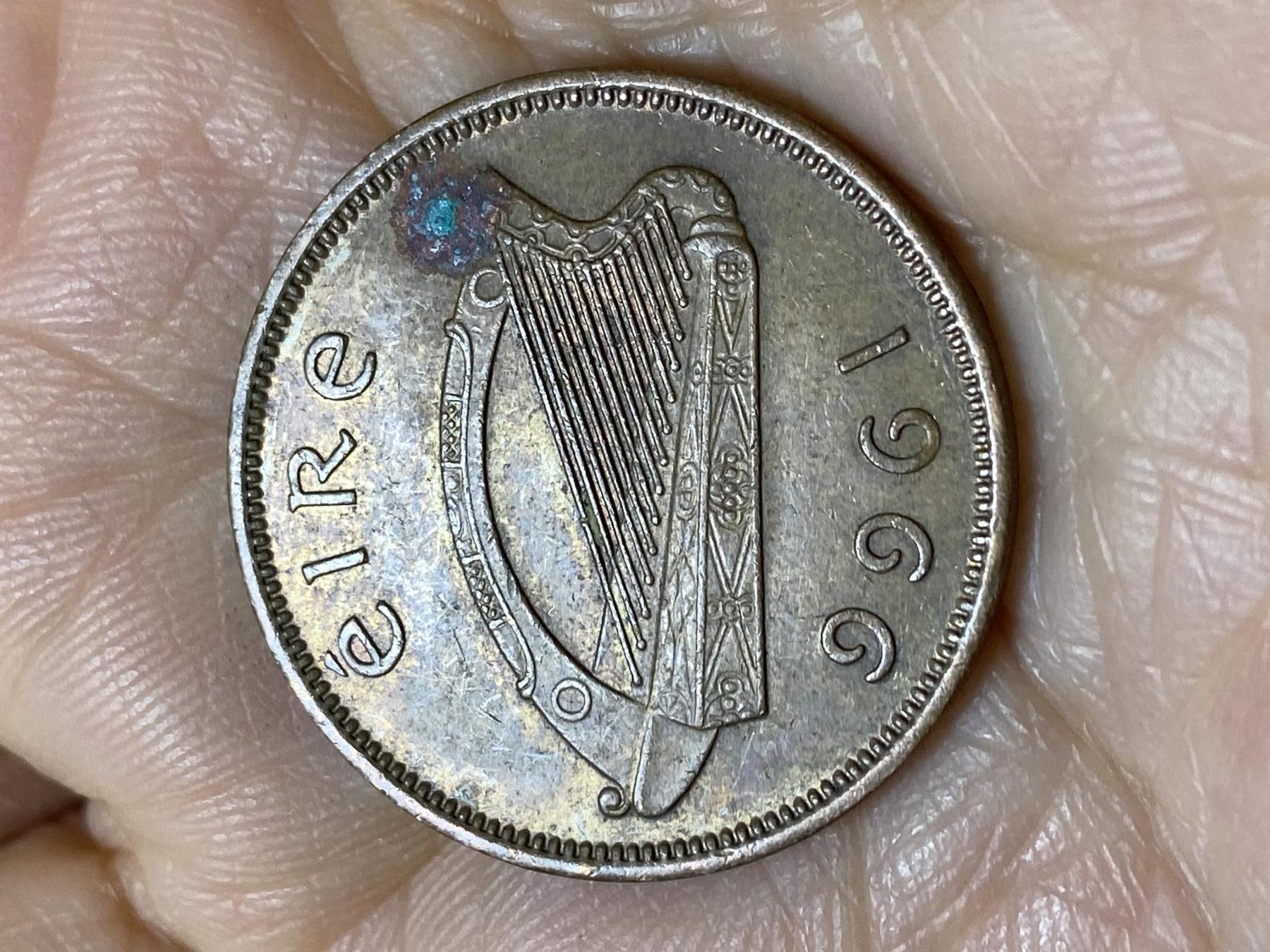 2025年第一百一十二场(总第一百三十八场）外国好品散币(免佣金) 爱尔兰🇮🇪1966年1/2便士(共和国时期第一套)