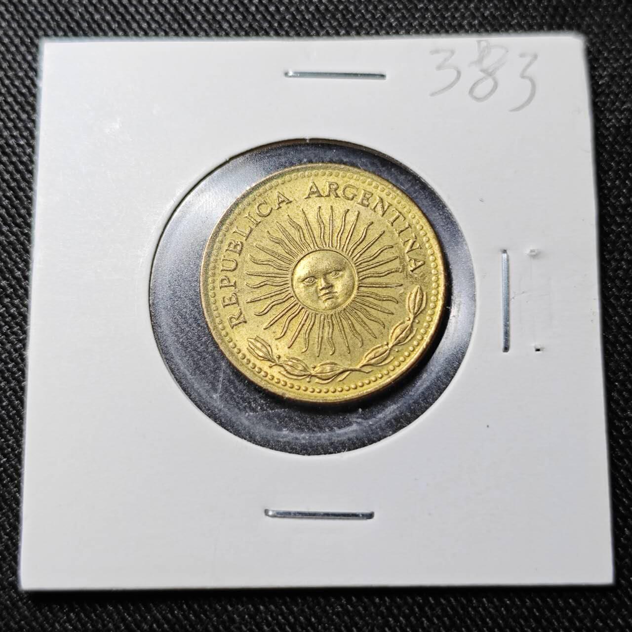KK钱币收藏小铺  （套币 批量/好品散币 银币）专场  2月预留时间 周末发货  1976阿根廷1比索铜币 好品