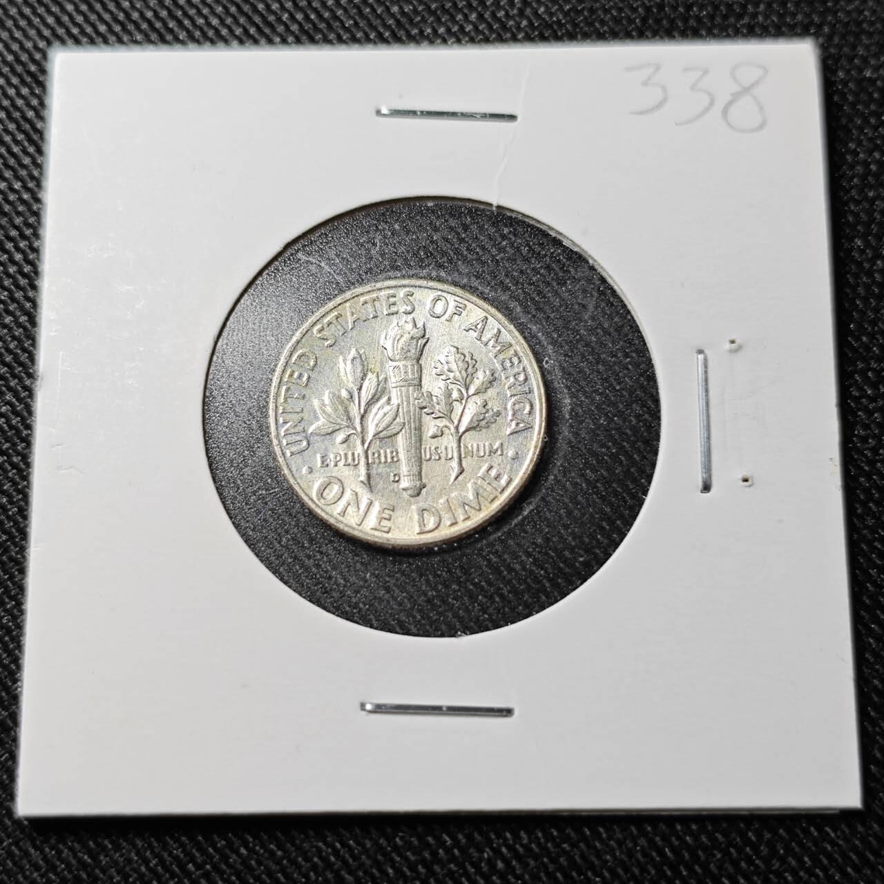 KK钱币收藏小铺  （套币 批量/好品散币 银币）专场  2月预留时间 周末发货   1963美国10分银币 好品
