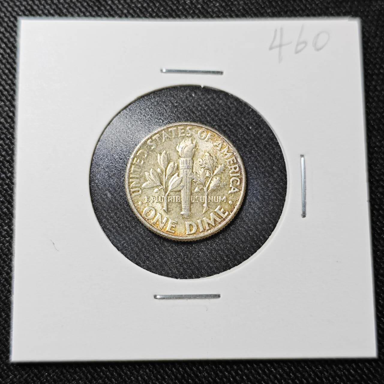 KK钱币收藏小铺  （套币 批量/好品散币 银币）专场  2月预留时间 周末发货   1964美国10分银币 好品