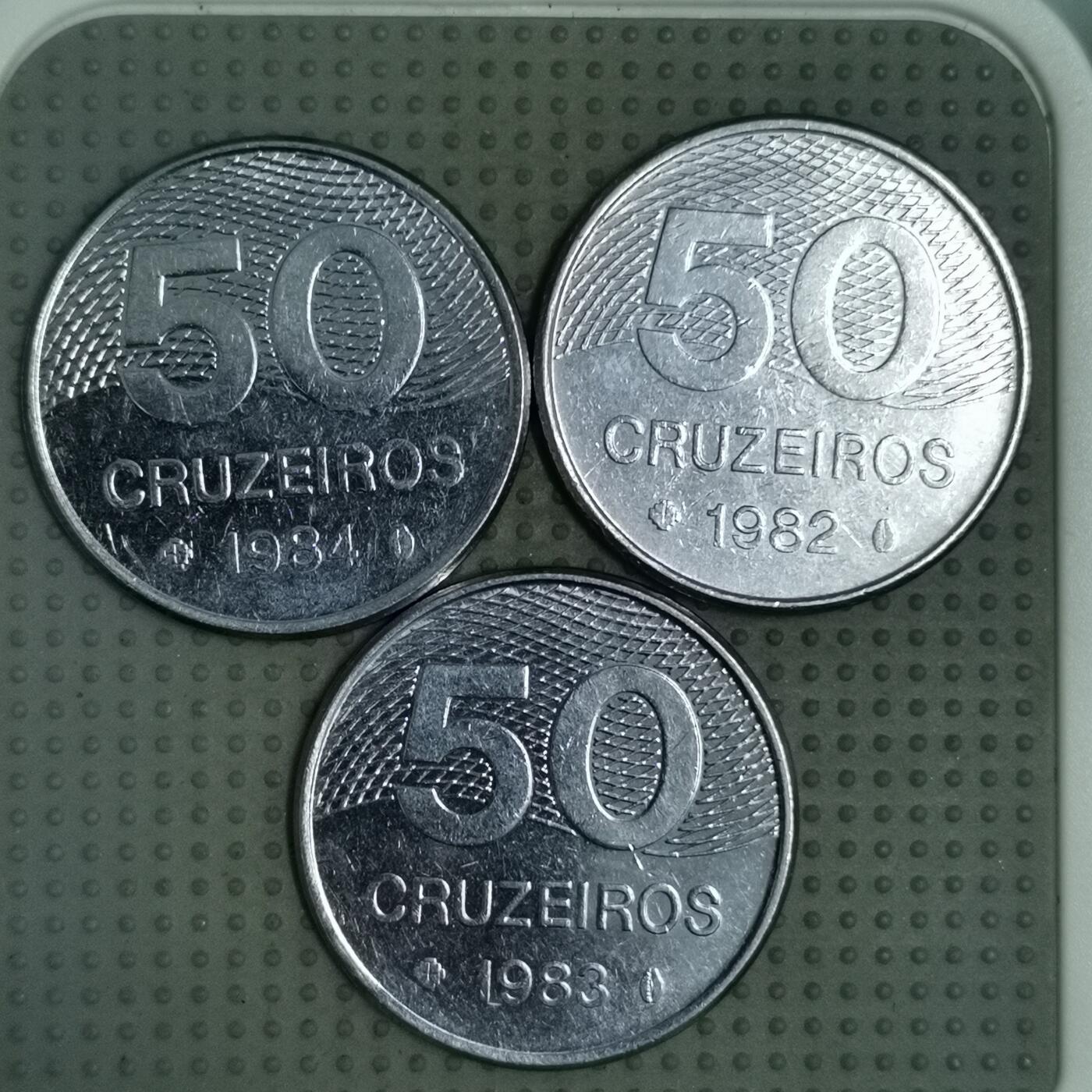 2025年第103场各国散币拍卖（总第103场） 巴西50克鲁扎多3枚