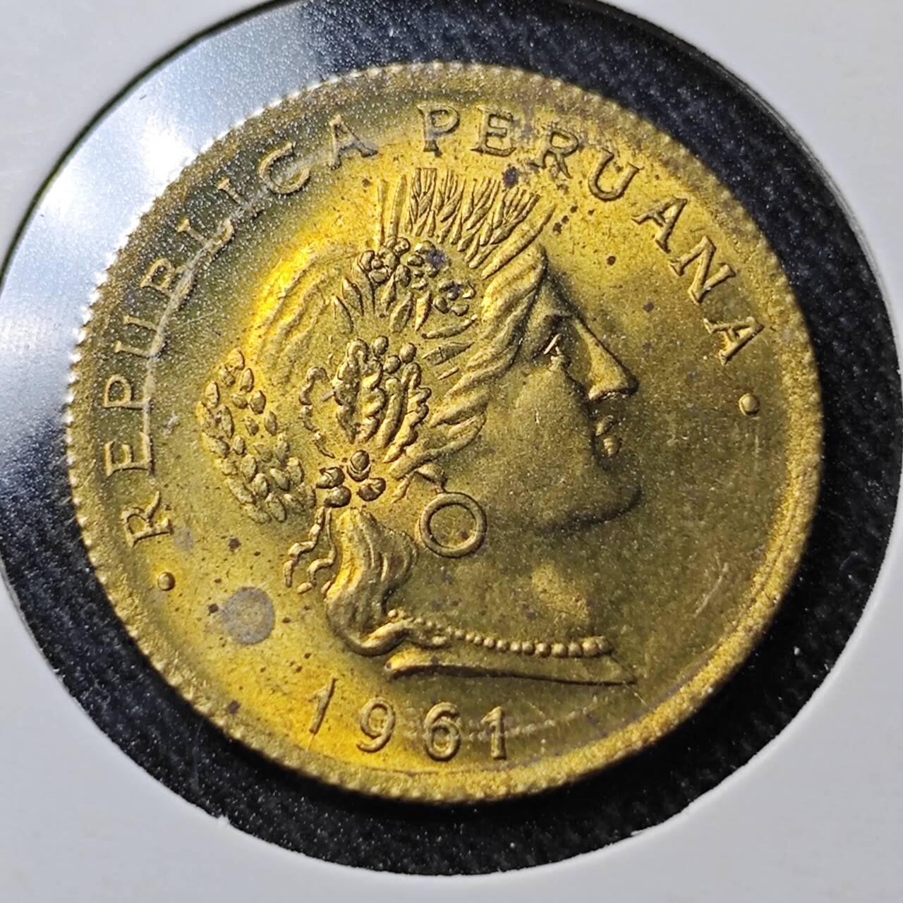 KK钱币收藏小铺  （套币 批量/好品散币 银币）专场  2月预留时间 周末发货  1961秘鲁20分铜币 好品