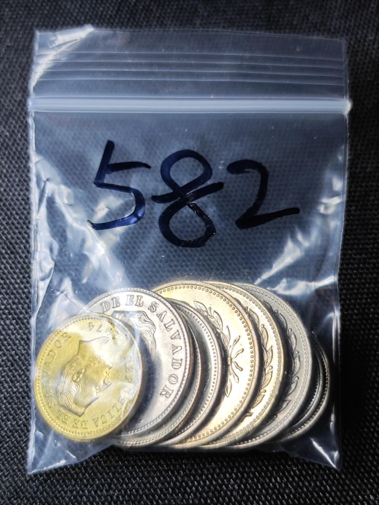 KK钱币收藏小铺  （套币 批量/好品散币 银币）专场  2月预留时间 周末发货  萨尔瓦多一组 各种年份面值 好品一组！