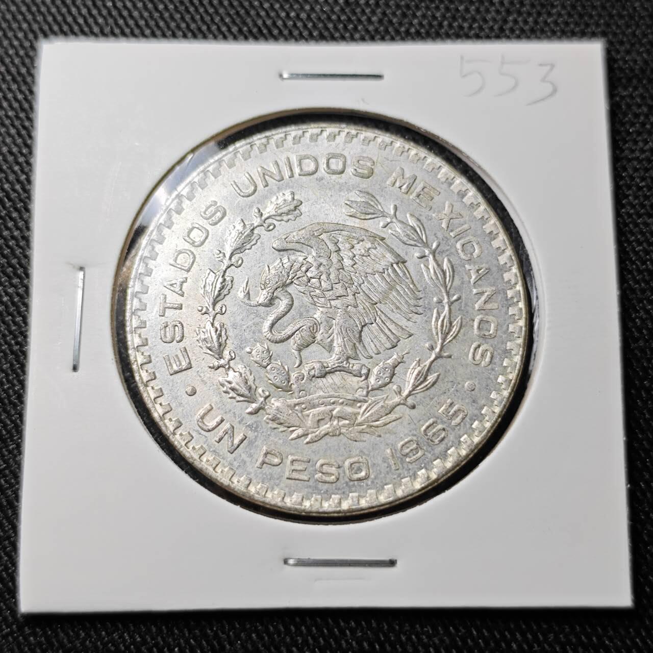 KK钱币收藏小铺  （套币 批量/好品散币 银币）专场  2月预留时间 周末发货  1965墨西哥1比索银币
