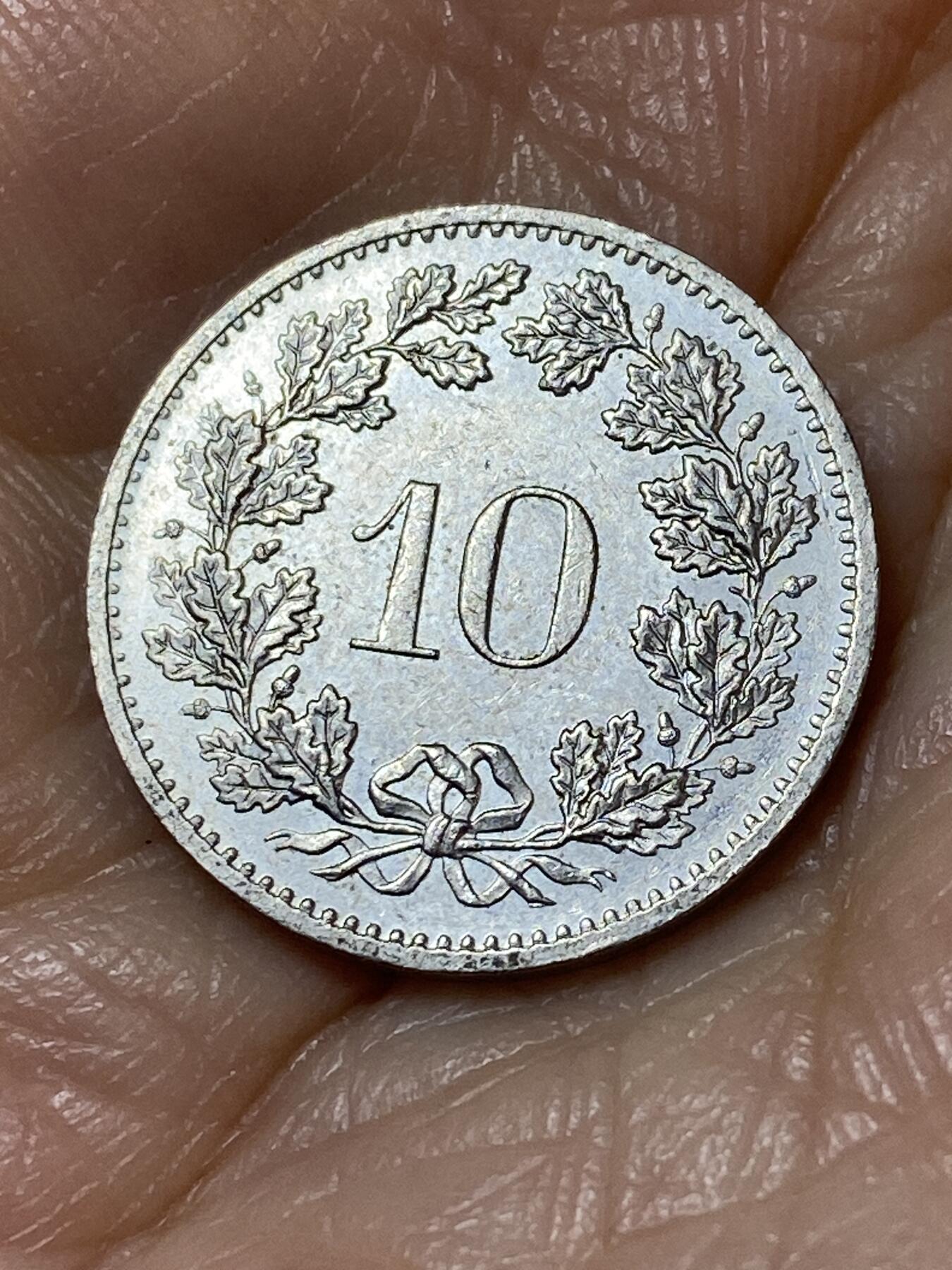 2025年第一百一十三场(总第一百三十九场）瑞士辅币专场(免佣金) 瑞士🇨🇭1982年10分(第二版，无标)