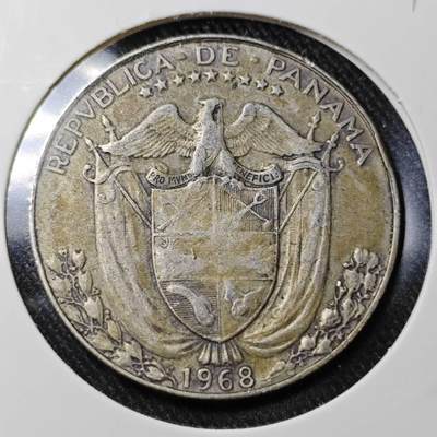 KK钱币收藏小铺  （套币 批量/好品散币 银币）专场  2月预留时间 周末发货 -  1968巴拿马1/2巴波亚银币