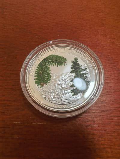 长老汇马年精选第四场拍卖 - 2010贝宁冬青100法郎彩色香味镀银铜镍精制币，带证书，2500枚