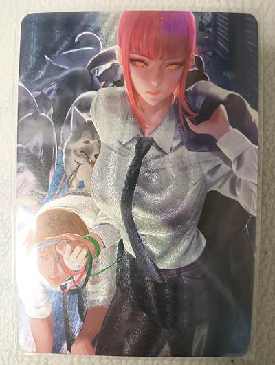 花开卡拍第43期（10月19号周日截拍，品控勿拍!!!拍品不寄存，运费5元，自制卡难免瑕疵，可能存在轻微撞角爆边等出厂瑕疵，品控介意勿拍！） - 砖家卡牌 背面特藏艺术 电锯人玛奇玛 粗闪1张