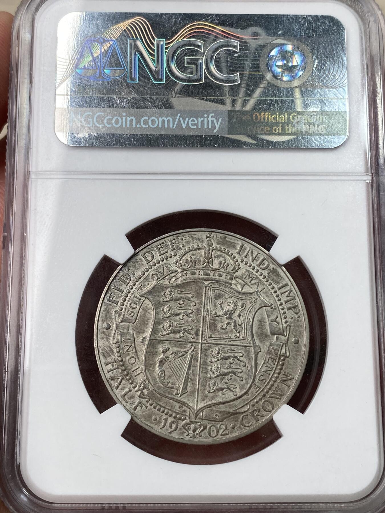 万国钱币拍卖第053期【万国秋季大拍上●周五周六两场连拍】 NGC PF62 1902英国爱德华七世精制半克朗 磨砂工艺 原味状态