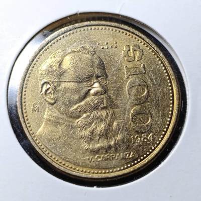KK钱币收藏小铺  （套币 批量/好品散币 银币）专场  2月预留时间 周末发货 -  1984墨西哥100比索 好品