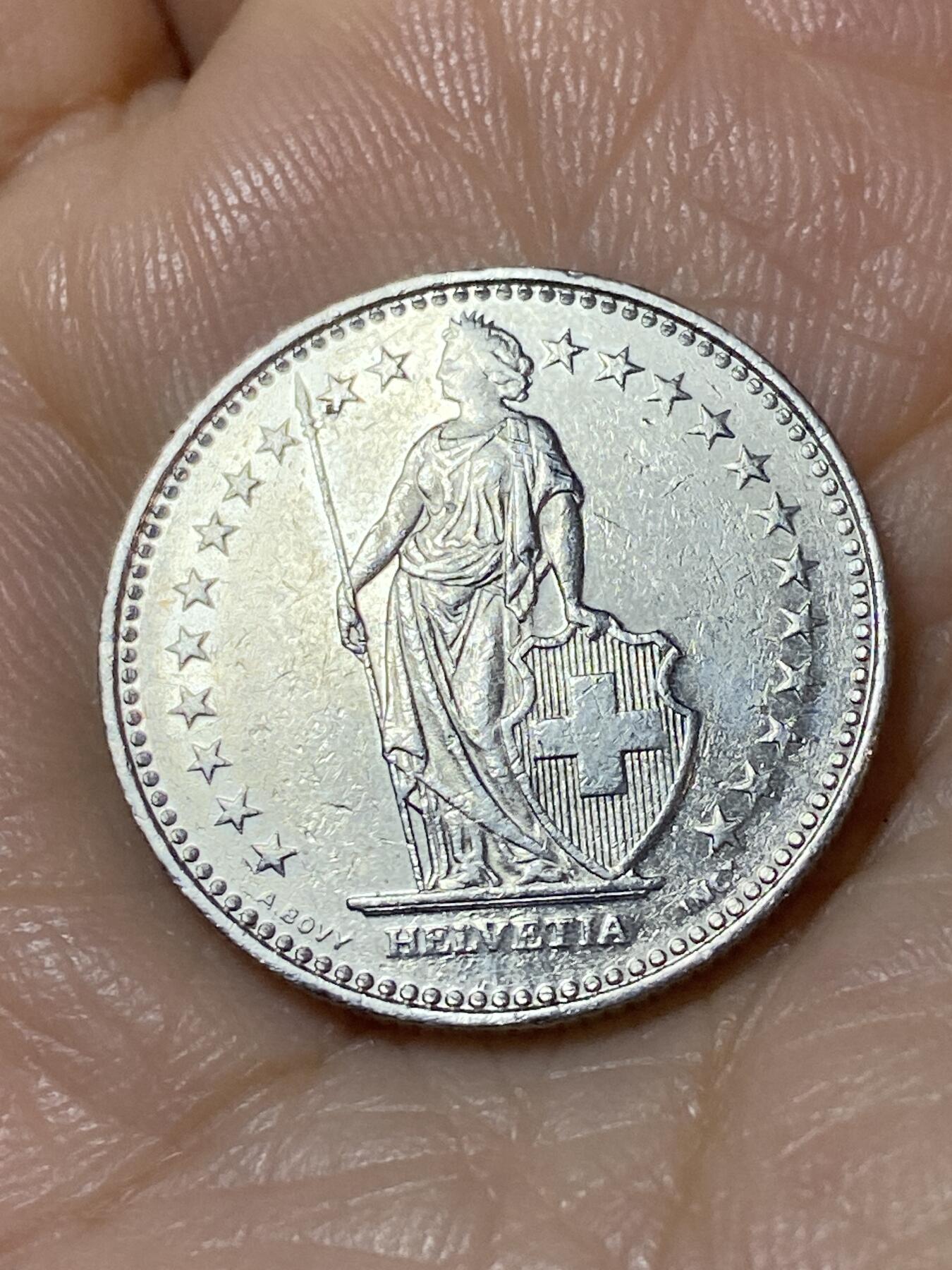 2025年第一百一十三场(总第一百三十九场）瑞士辅币专场(免佣金) 瑞士🇨🇭1989年1法郎(第六版，B标伯尔尼造)