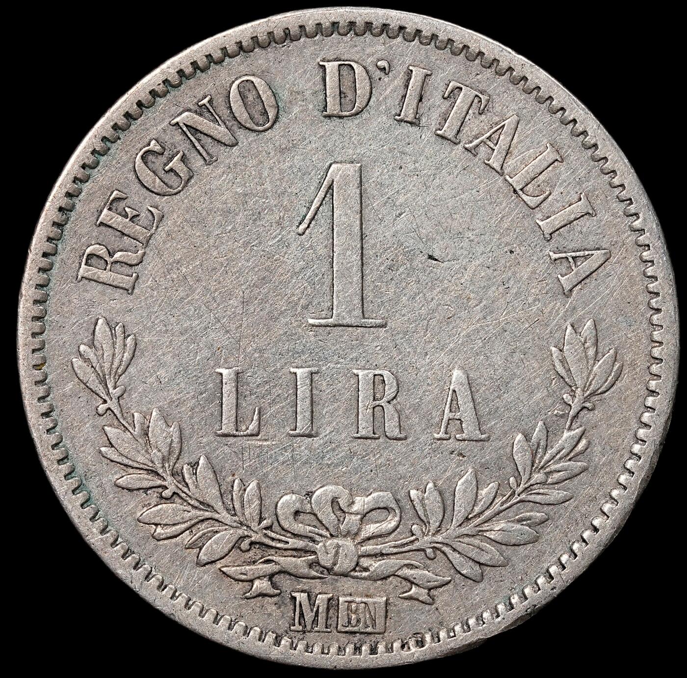修遠堂世界钱币第八十九期 1863年意大利1里拉银币