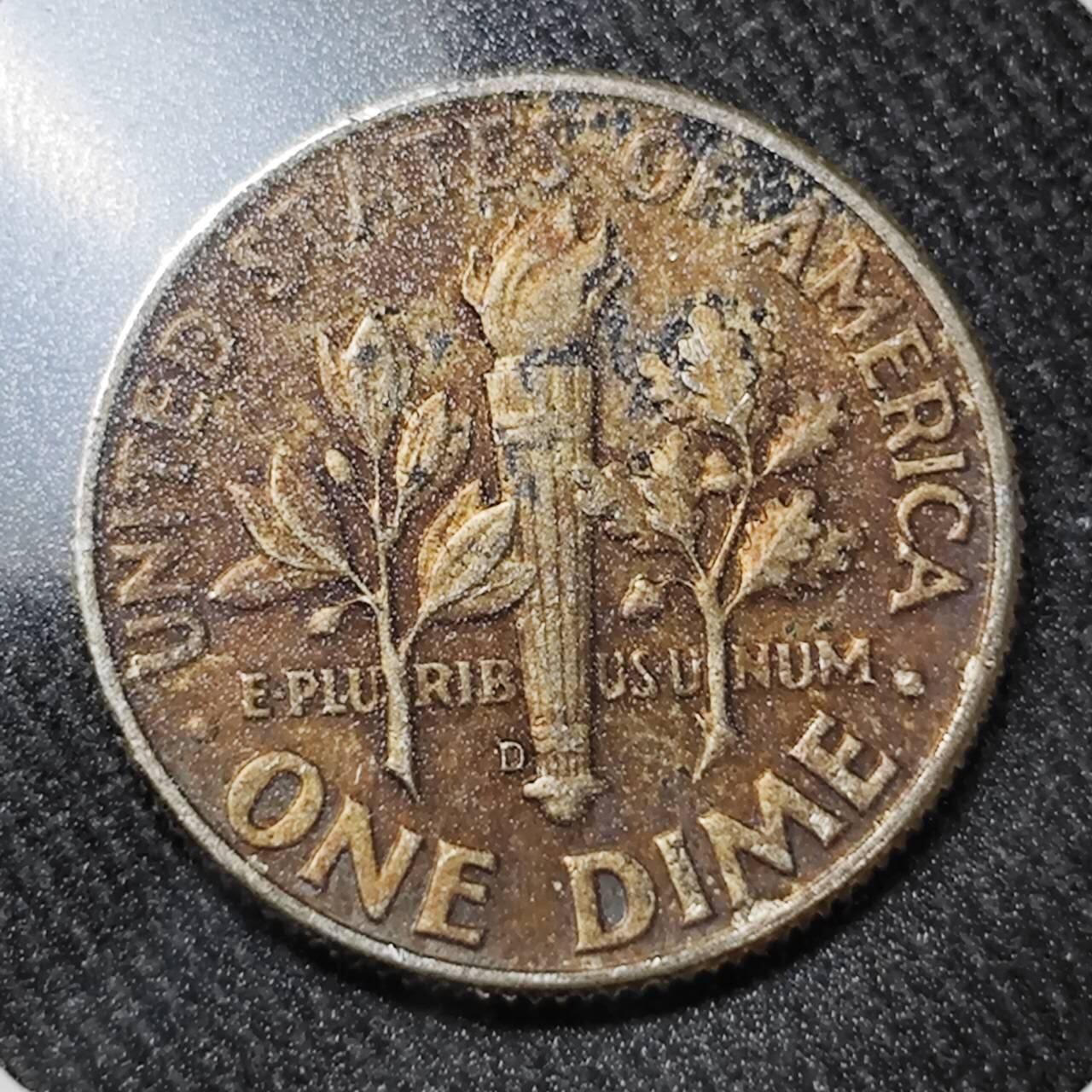 KK钱币收藏小铺  （套币 批量/好品散币 银币）专场  2月预留时间 周末发货   1964美国10分银币 带彩漂亮