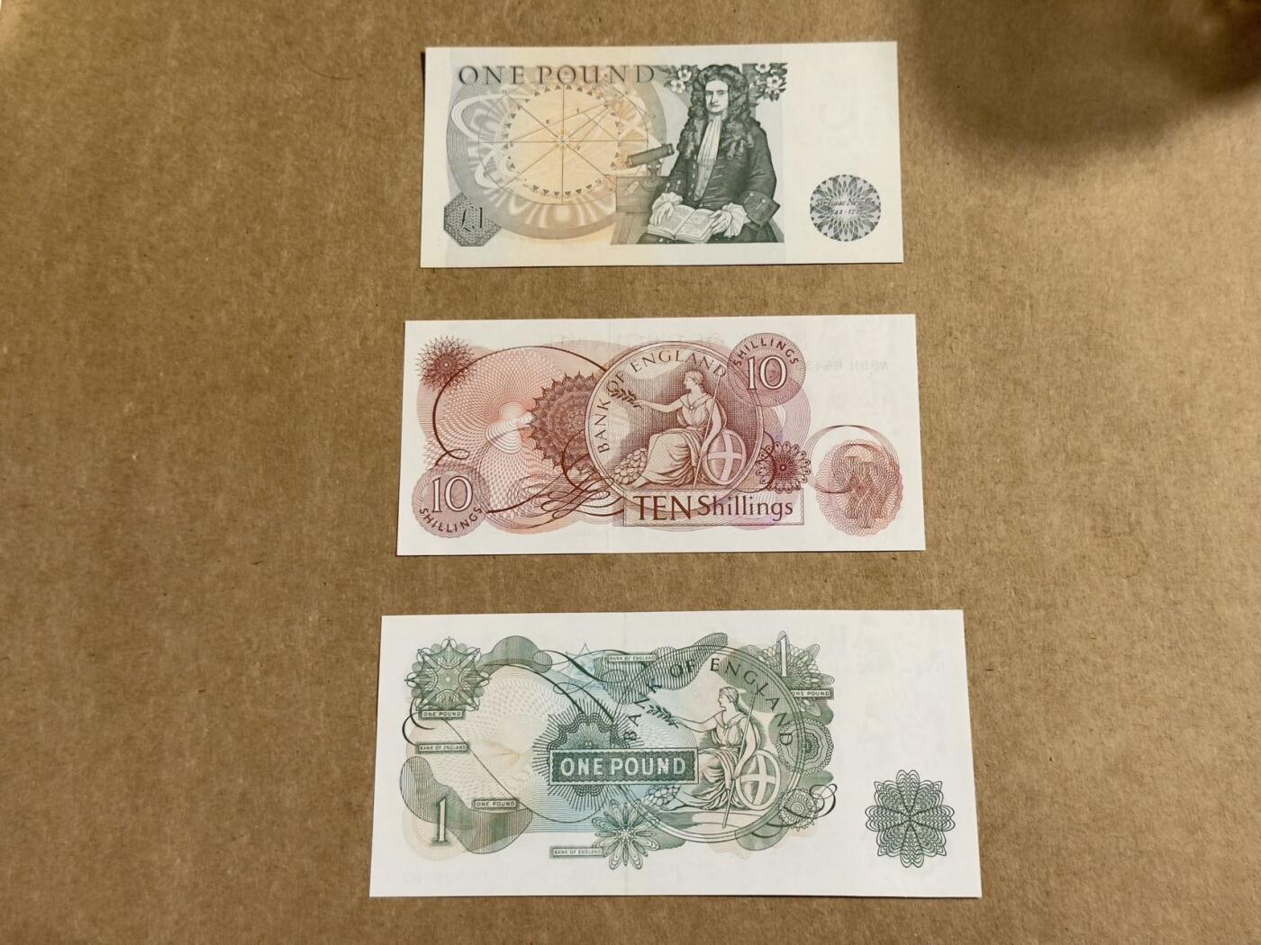 【礼羽收藏】🌏世界钱币拍卖第107期 英镑C-D系小面值三张全新unc品相