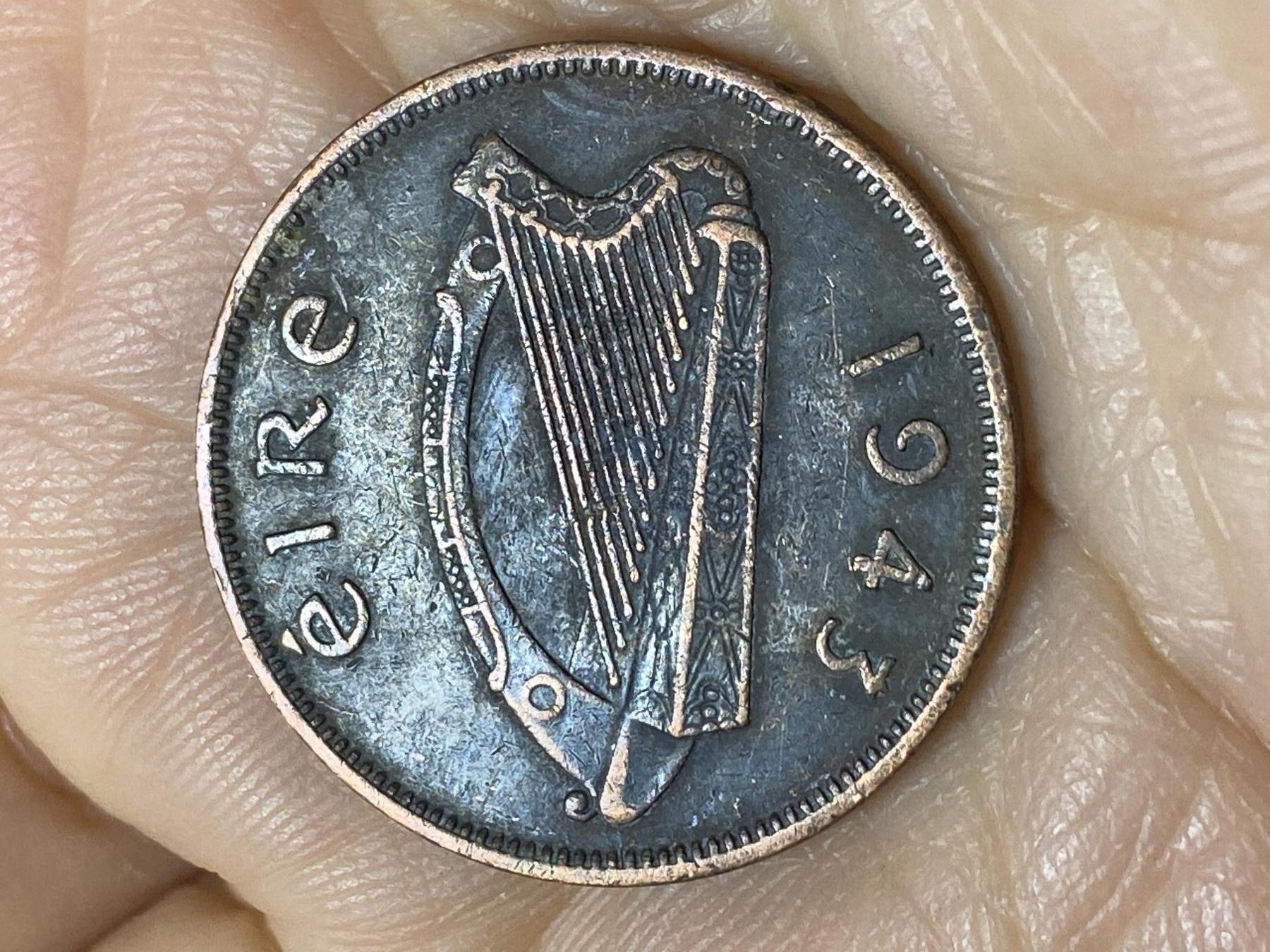2025年第一百一十二场(总第一百三十八场）外国好品散币(免佣金) 爱尔兰🇮🇪1943年1/2便士(共和国时期第一套)