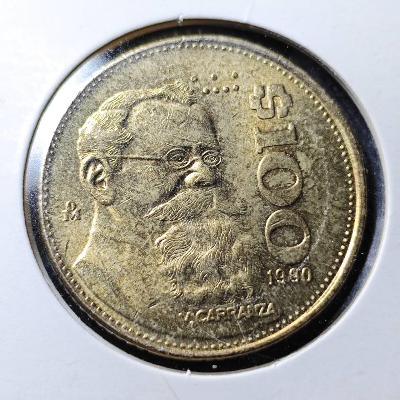 KK钱币收藏小铺  （套币 批量/好品散币 银币）专场  2月预留时间 周末发货  1990墨西哥100比索 好品