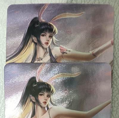 花开卡拍第43期（10月19号周日截拍，品控勿拍!!!拍品不寄存，运费5元，自制卡难免瑕疵，可能存在轻微撞角爆边等出厂瑕疵，品控介意勿拍！） - 艺术卡，绝版裁缝小舞2，粗闪对卡两张