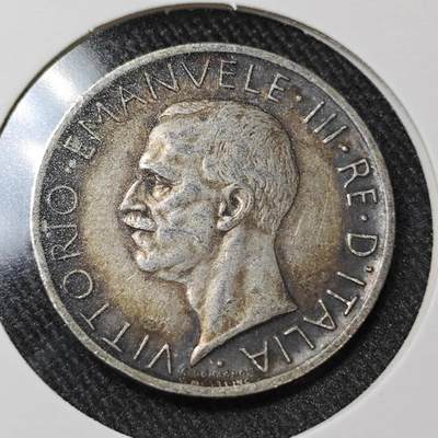 KK钱币收藏小铺  （套币 批量/好品散币 银币）专场  2月预留时间 周末发货 -  1927意大利5里拉银币 带彩漂亮