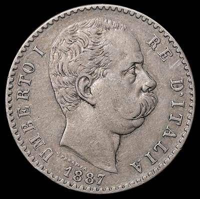 修遠堂世界钱币第八十九期 - 1887年意大利2里拉银币