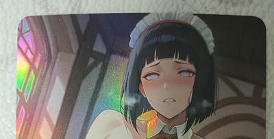 花开卡拍第43期（10月19号周日截拍，品控勿拍!!!拍品不寄存，运费5元，自制卡难免瑕疵，可能存在轻微撞角爆边等出厂瑕疵，品控介意勿拍！） - 茉莉 火影忍者 特藏艺术 女仆牛奶日向雏田 彩闪1张