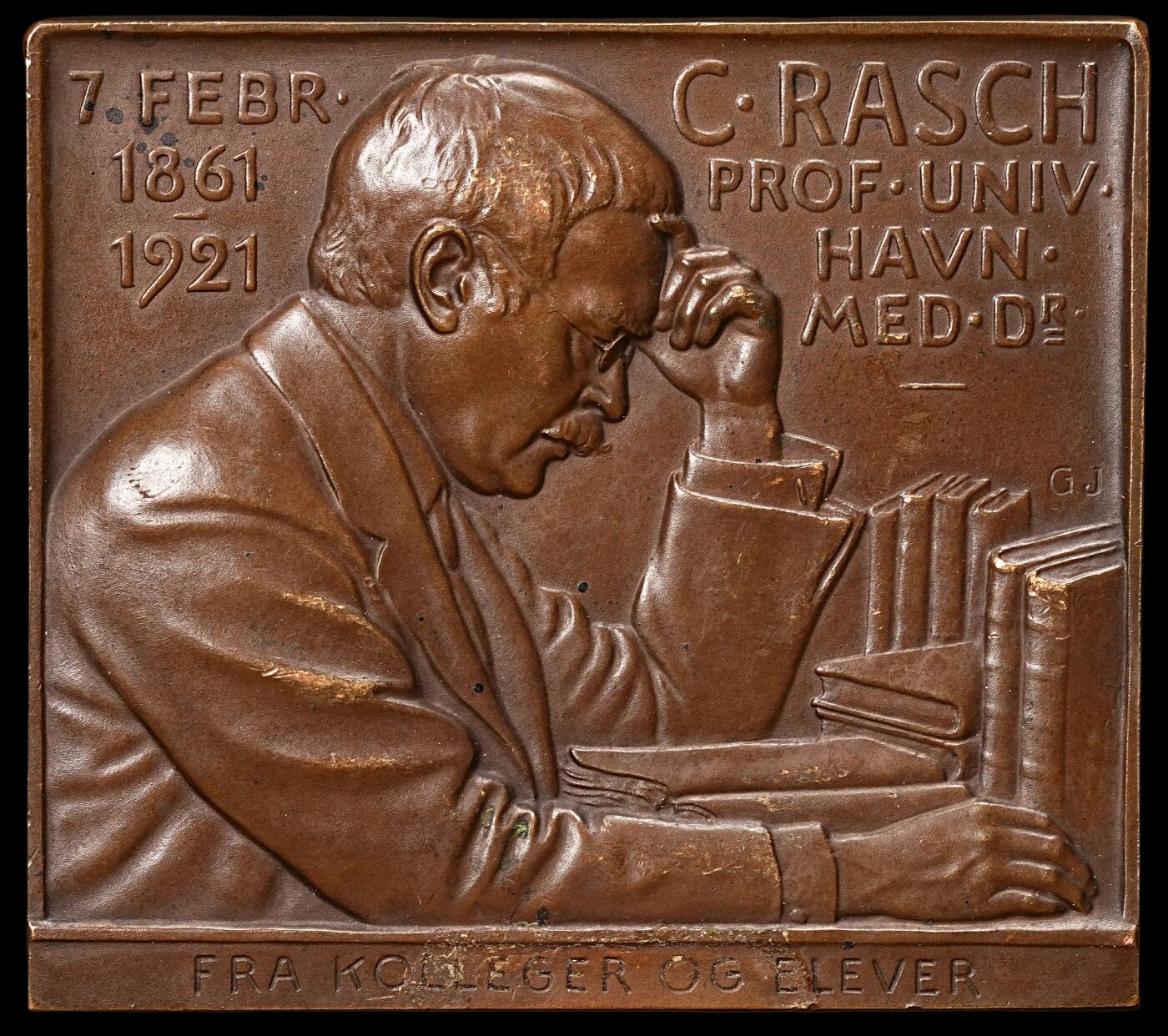 修遠堂世界钱币第八十九期 1921年丹麦医生C.RASCH 60周岁诞辰纪念章牌 65.80mmX58.33mm 149.24g