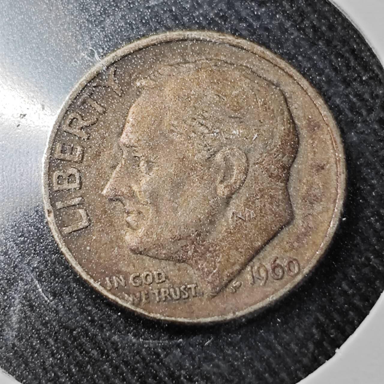 KK钱币收藏小铺  （套币 批量/好品散币 银币）专场  2月预留时间 周末发货   1960美国10分银币
