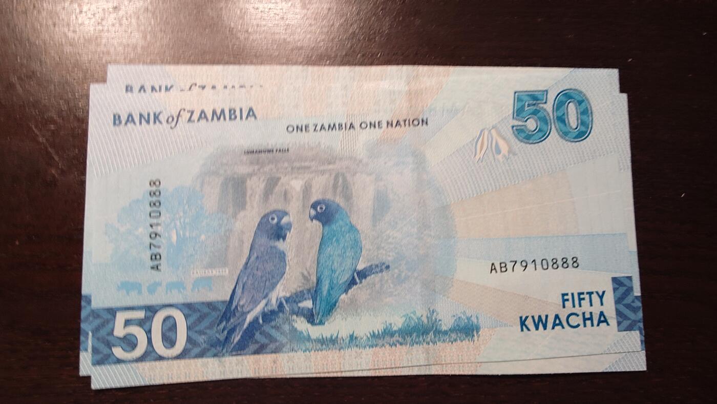 世界钱币～微拍第209期暨2025年第49期  新货（卖剩）专场 2025年赞比亚50元 全新绝品无4豹子号7910888