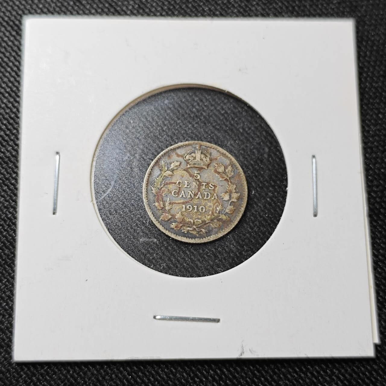 KK钱币收藏小铺  （套币 批量/好品散币 银币）专场  2月预留时间 周末发货  1910英属加拿大5分银币