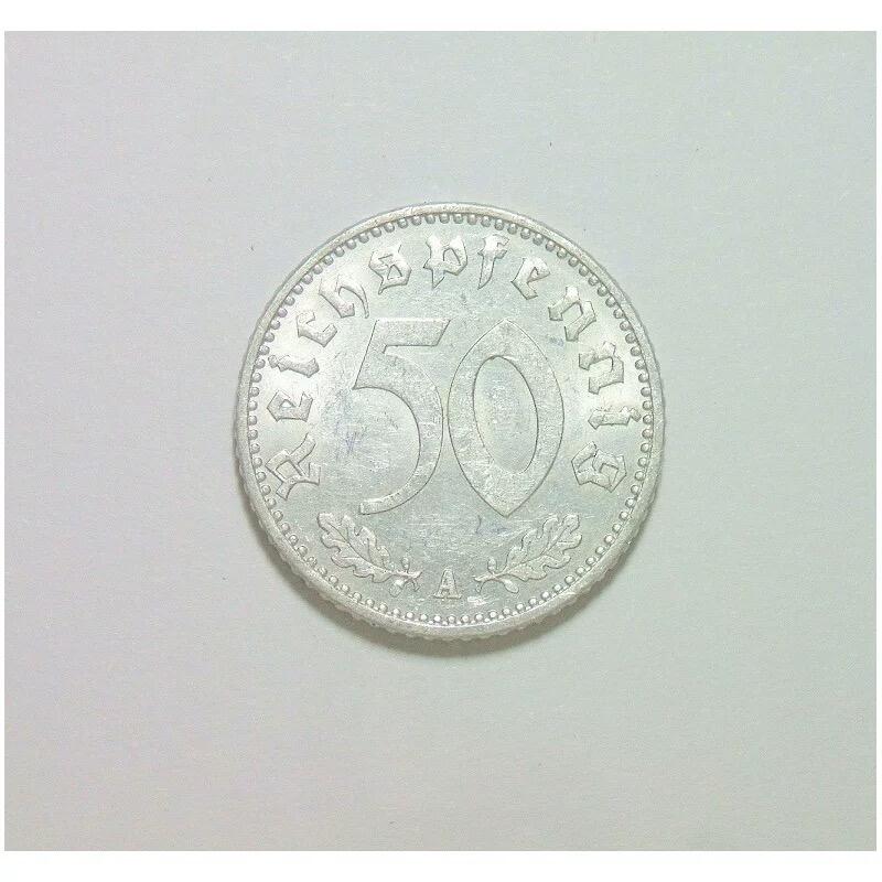 德国第三帝国1940年A版50芬尼 带原光
