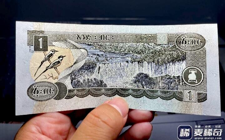 全新埃塞俄比亚2003年1比尔永恒号靓品纸币2枚一对